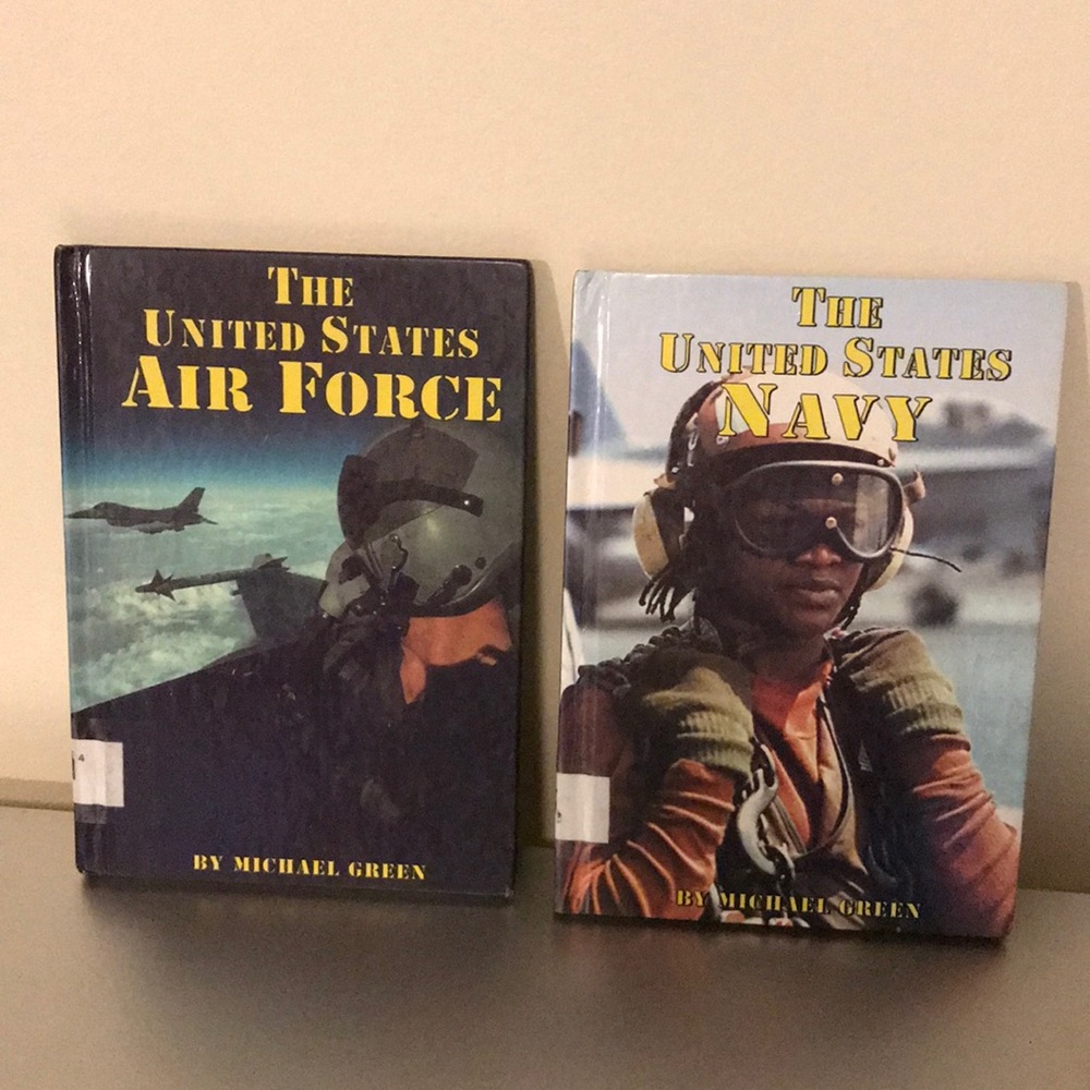 Vintage The  United States Navy and Air Force Hardcover chapter books